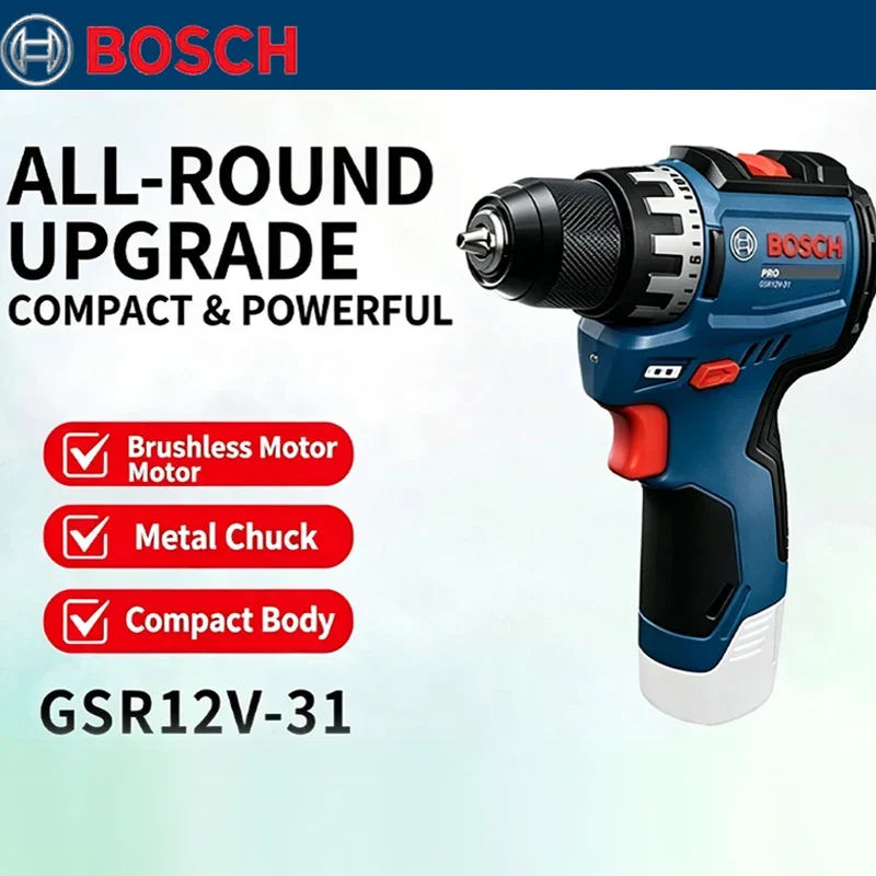 Power Tools Bosch - ボッシュ GSR 12V-31 ブラシレス電動ドリル 高トルク デュアルスピード