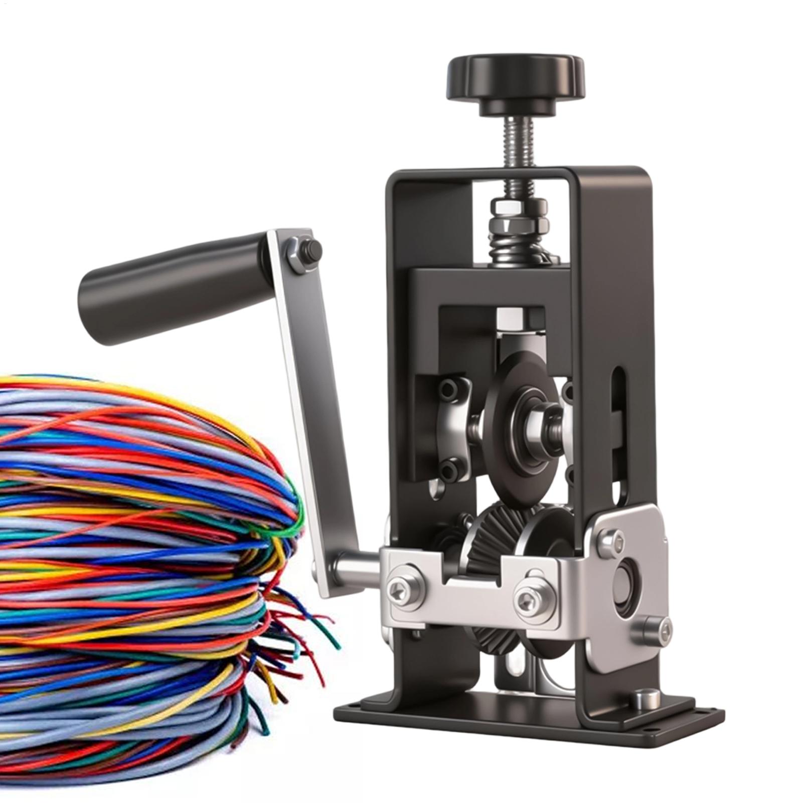 Power Tools Electrical - 銅線ストリッパーツール、ドリル式手動クランク銅ケーブルツール、電気技師用電気工事用手動ワイヤーストリッピングマシン
