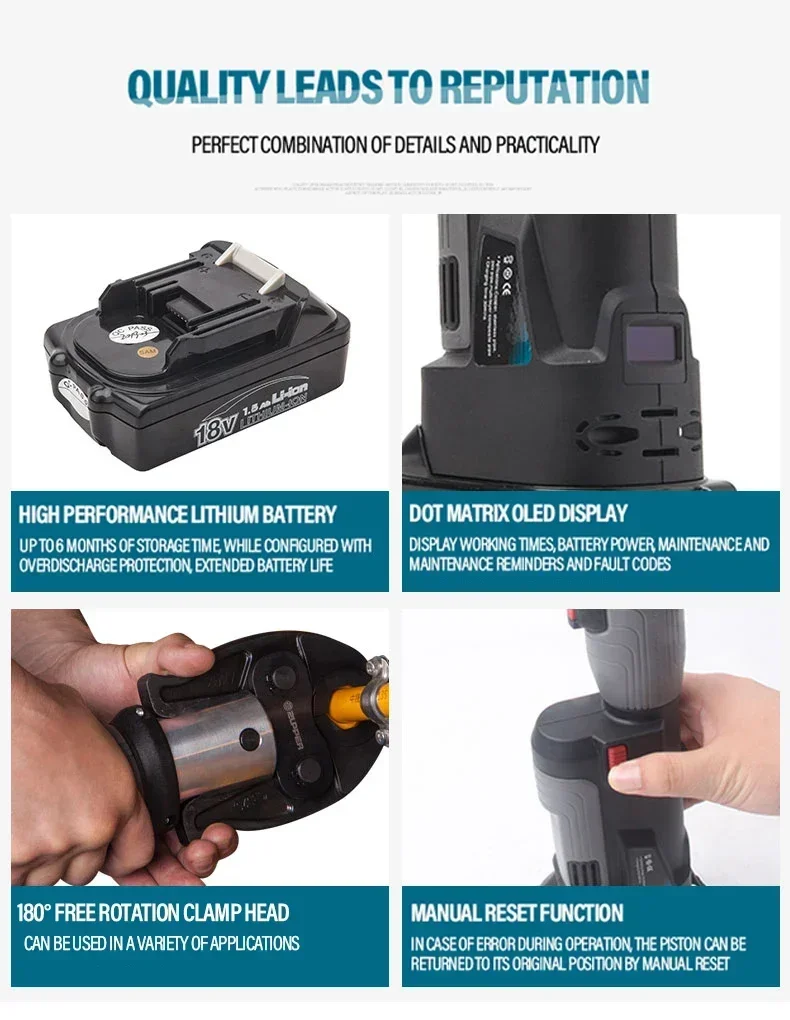 Power Tools Electrical - 2026年/サンプル提供可能 Zupper PZ-1930 油圧式プレス機 電動銅工具 配管プレス工具