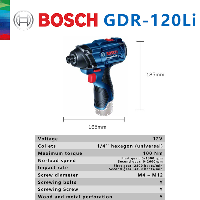 ボッシュ純正 GDR 120-LI 充電式コードレスインパク - Power Tools Bosch のレビューと価格