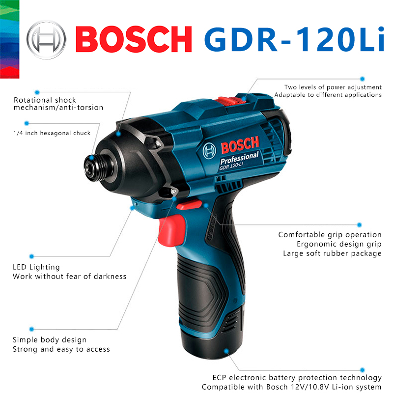 ボッシュ純正 GDR 120-LI 充電式コードレスインパク - Power Tools Bosch のレビューと価格