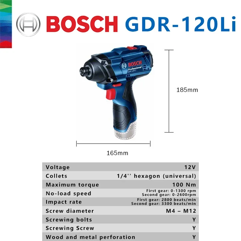 ボッシュ純正 GDR 120-LI 充電式コードレスインパク - Power Tools Bosch のレビューと価格