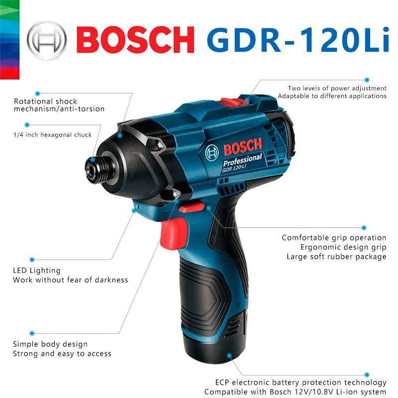 ボッシュ純正 GDR 120-LI 充電式コードレスインパク - Power Tools Bosch のレビューと価格