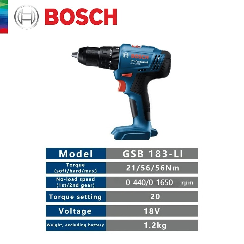 ボッシュ電動ドリル GSB183-LI ドライバー コードレ - Power Tools Bosch のレビューと価格
