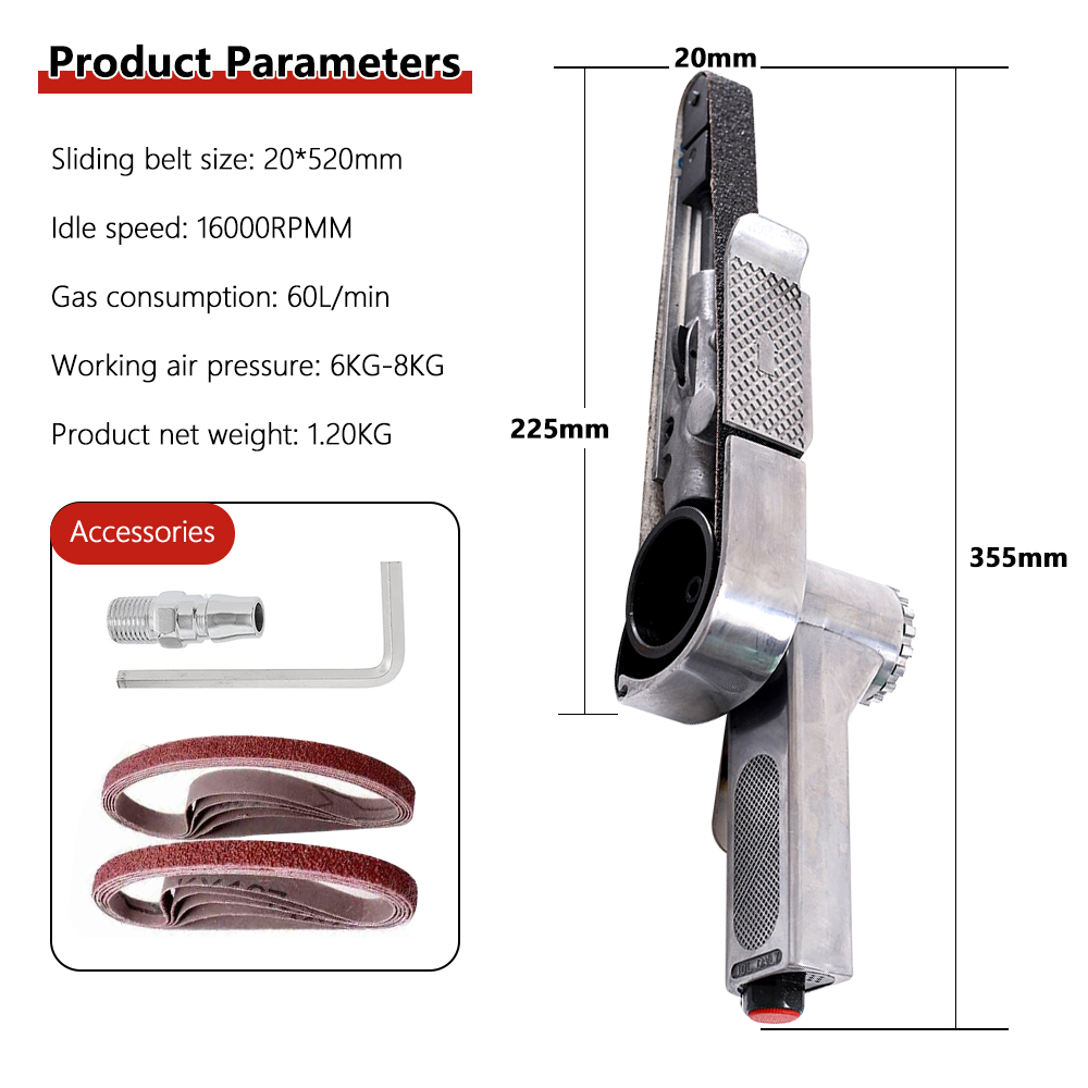 520*20 ミリメートルミニエアベルトサンダーサンディング - Belt Sander Portable のレビューと価格